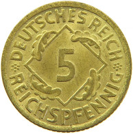 GERMANY WEIMAR 5 REICHSPFENNIG 1926 A #t030 0367 - 5 Rentenpfennig & 5 Reichspfennig