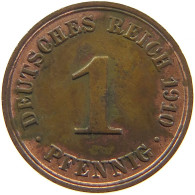 GERMANY EMPIRE PFENNIG 1910 A #t030 0335 - 1 Pfennig