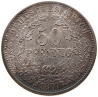 GERMANY EMPIRE 50 PFENNIG 1877 D #t030 0319 - 50 Pfennig