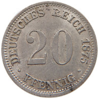 GERMANY EMPIRE 20 PFENNIG 1875 J #t030 0407 - 20 Pfennig