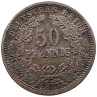 GERMANY EMPIRE 50 PFENNIG 1877 C #t030 0317 - 50 Pfennig