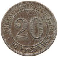 GERMANY EMPIRE 20 PFENNIG 1892 A #t030 0257 - 20 Pfennig