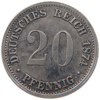 GERMANY EMPIRE 20 PFENNIG 1874 B #t030 0409 - 20 Pfennig