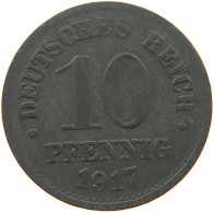 GERMANY EMPIRE 10 PFENNIG 1917 ZINK #t030 0329 - 10 Pfennig