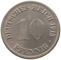 GERMANY EMPIRE 10 PFENNIG 1915 D #t030 0263 - 10 Pfennig