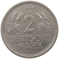 GERMANY BRD 2 MARK 1951 J #t030 0249 - 2 Marcos