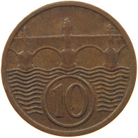 CZECHOSLOVAKIA 10 HALERU 1935 #t030 0475 - Tchécoslovaquie