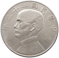 CHINA REPUBLIC DOLLAR YUAN 23 1934 Sun Yat-Sen #t031 0031 - Cina