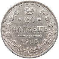 RUSSIA EMPIRE 20 KOPEKS 1915 #t031 0221 - Rusland