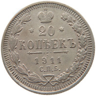 RUSSIA EMPIRE 20 KOPEKS 1911 PERIOD RESTRIKE, COPY #t031 0183 - Russia