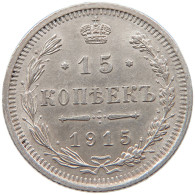 RUSSIA EMPIRE 15 KOPEKS 1915 #t031 0295 - Russia