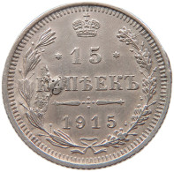 RUSSIA EMPIRE 15 KOPEKS 1915 #t031 0293 - Russia