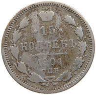 RUSSIA EMPIRE 15 KOPEKS 1904 #t031 0327 - Russia