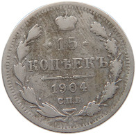 RUSSIA EMPIRE 15 KOPEKS 1904 #t031 0271 - Russia