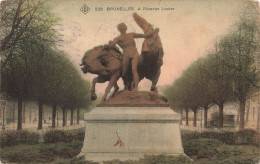 Belgique - Bruxelles - A L'avenue Louise - Carte Colorisée - Statue - Carte Postale Ancienne - Lanen, Boulevards