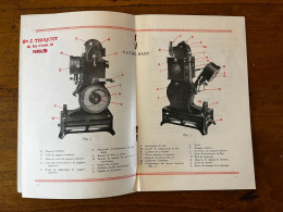 Thème CINEMA * Projecteur PATHE Baby , Le Cinéma Chez Soi Ets THOQUET Paris 6ème * Doc Ancien Illustré Pathé - Otros & Sin Clasificación