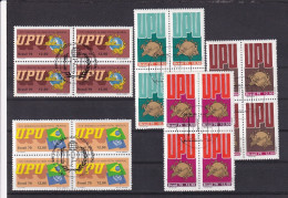 SA06 Brazil 1979 18th Anniv Of The UPU Congress And UPU Day Used Blocks - Usados