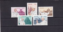 SA06 Brazil 1980 Pope John Paul II And Cathedrals Mint Stamps - Neufs