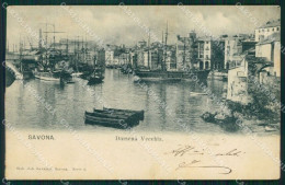 Savona Città Darsena Vecchia Barche Cartolina VK1476 - Savona