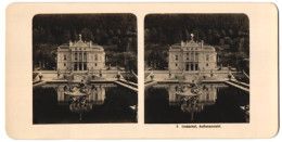 Stereo-Fotografie Unbekannter Fotograf, Ansicht Ettal, Gesamtansicht Des Schloss Linderhof  - Fotos Estereoscópicas