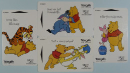 New Zealand - GPT - Set Of 4 - Disney's Winnie The Pooh Part 2 - $5 - Mint - Nieuw-Zeeland