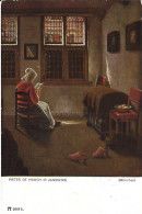 Künstlerkarte Pieter De Hooch, Holländerstube, Ackermann's Kunstverlag, Gelaufen 1916 - Ohne Zuordnung
