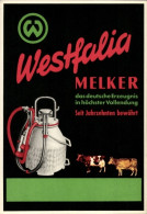CPA Werbung, Westfalia-Melker, Kühe, Milch - Werbepostkarten