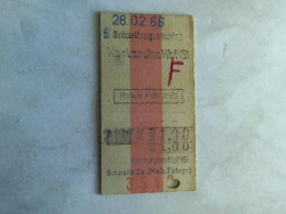 Fahrkarte Schnellzugzuschlag Karlsruhe Hbf (5). Halber Fahrpreis Von (Eisenbahn-Fahrkarte) - Ohne Zuordnung
