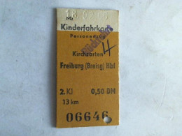 Kinderfahrkarte Personenzug Kirchzarten - Freiburg (Breisg) Hbf. 2. Klasse Von (Eisenbahn-Fahrkarte) - Unclassified