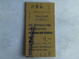 Fahrkarte Personenzug Neustadt (Schwarzw) 1 Bis Hinterzarten Od Lenzkirch  Von (Eisenbahn-Fahrkarte) - Unclassified