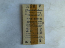 Tagesrückfahrkarte Personenzug Hinterzarten  - Freiburg (Breisgau) Hb Von (Eisenbahn-Fahrkarte) - Unclassified