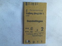 Personenzug Freiburg (Brsg) Hbf 5 - Gundelfingen Von (Eisenbahn-Fahrkarte) - Zonder Classificatie