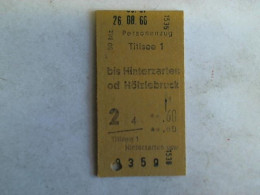 Fahrkarte Personenzug Titisee 1 Bis Hinterzarten Od Hölzlebruck. 2. Klasse Von (Eisenbahn-Fahrkarte) - Non Classés