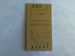 Fahrkarte Personenzug Titisee 1 Bis Hinterzarten Od Hölzlebruck. 2. Klasse Von (Eisenbahn-Fahrkarte) - Unclassified