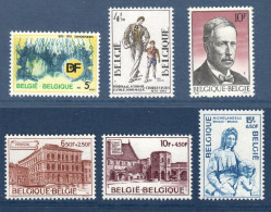 Belgique, België, **, Yv 1750 à 1755, Mi 1809 à 1813, SG 2382 à 2386, - Unused Stamps