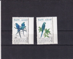 SA06 Brazil 1993 America - Endangered Birds - Macaws Mint Stamps - Nuevos