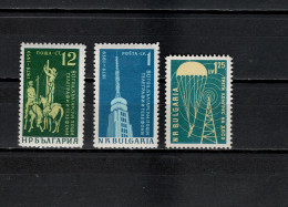 Bulgaria 1959 Space, Post & Telegraph, DOSO 3 Stamps MNH - Europa