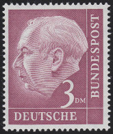 196w Heuss 3 DM Glatte Gummierung ** Postfrisch - Unused Stamps