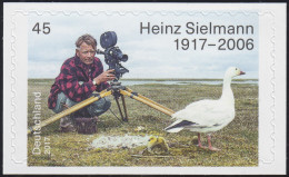 3319 Heinz Sielmann, Selbstklebend NEUTRALE Folie, 10 Einzelmarken, Alle ** - Ongebruikt