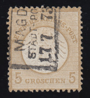 6 Brustschild, Kasten-O MAGDEBURG 17.7.1873, Geprüft Krug BPP - Used Stamps