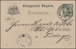 Bayern P 38/02 Ziffer 5 Pf Grün DV 91: LANDSHUT I. 31.8.91 Nach Tuttlingen 1.9. - Postal  Stationery