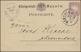 Bayern P 18 Wappen 5 Pf Lila, MÜNCHEN III. - 10.1.83 Nach Niederaudorf - Postal  Stationery