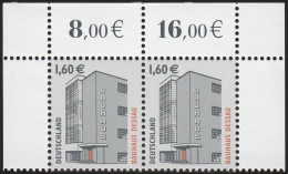 2302CII SWK 1,60 Euro Mit SAD III, Paar OR Oberrand, Rechts Durchgezähnt, ** - Ungebraucht