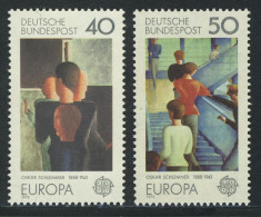 840-841 Europa/CEPT Gemälde Von Oskar Schlemmer 1975, Satz Postfrisch ** - Ungebraucht