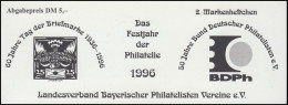2. Markenheftchen Landesverband Bayerischer Philatelisten-Vereine E.V. 1996 ** - Journée Du Timbre
