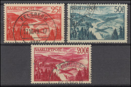 252-254 Flugpostmarken 1948, Satz Gestempelt Mit Zeitgerechten Bedarfsstempeln - Used Stamps