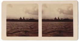 Stereo-Fotografie Unbekannter Fotograf, Ansicht Mainz, Blick Vom Rhein Nach Der Stadt, Skyline  - Photos Stéréoscopiques