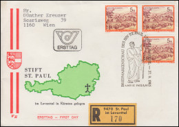 Österreich Benediktinerstift St. Paul Auf Schmuck-R-FDC Lavanttal 27.9.1985 - Christianisme