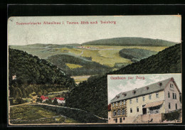 AK Altweilnau I. Taunus, Blick Nach Treisberg, Gasthaus Zur Burg  - Taunus