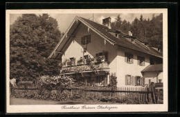 AK Garmisch / Oberbayern, Partie Am Gasthof Forsthaus Griesen  - Caza